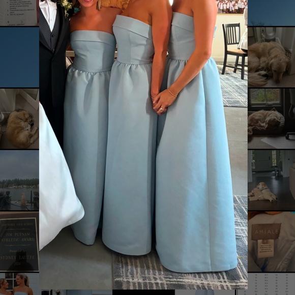 Amsale Rene Dress in Ice - Picture 3 of 6